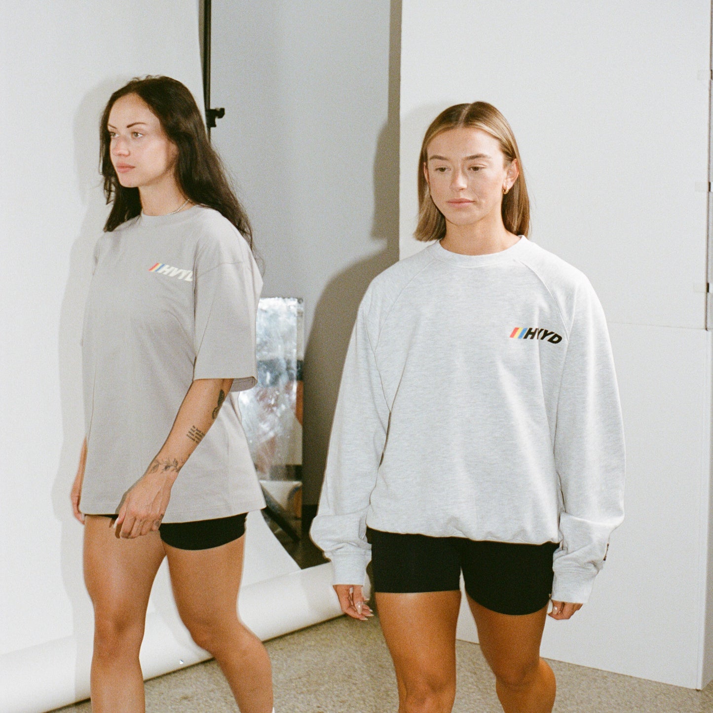 002 HVYD Race Crewneck — Heather Grey