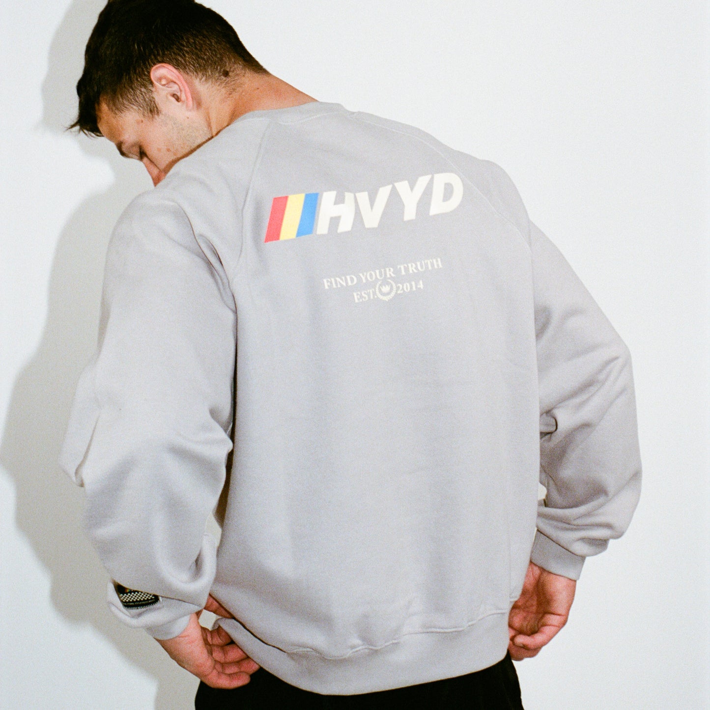 002 HVYD Race Crewneck — Ash