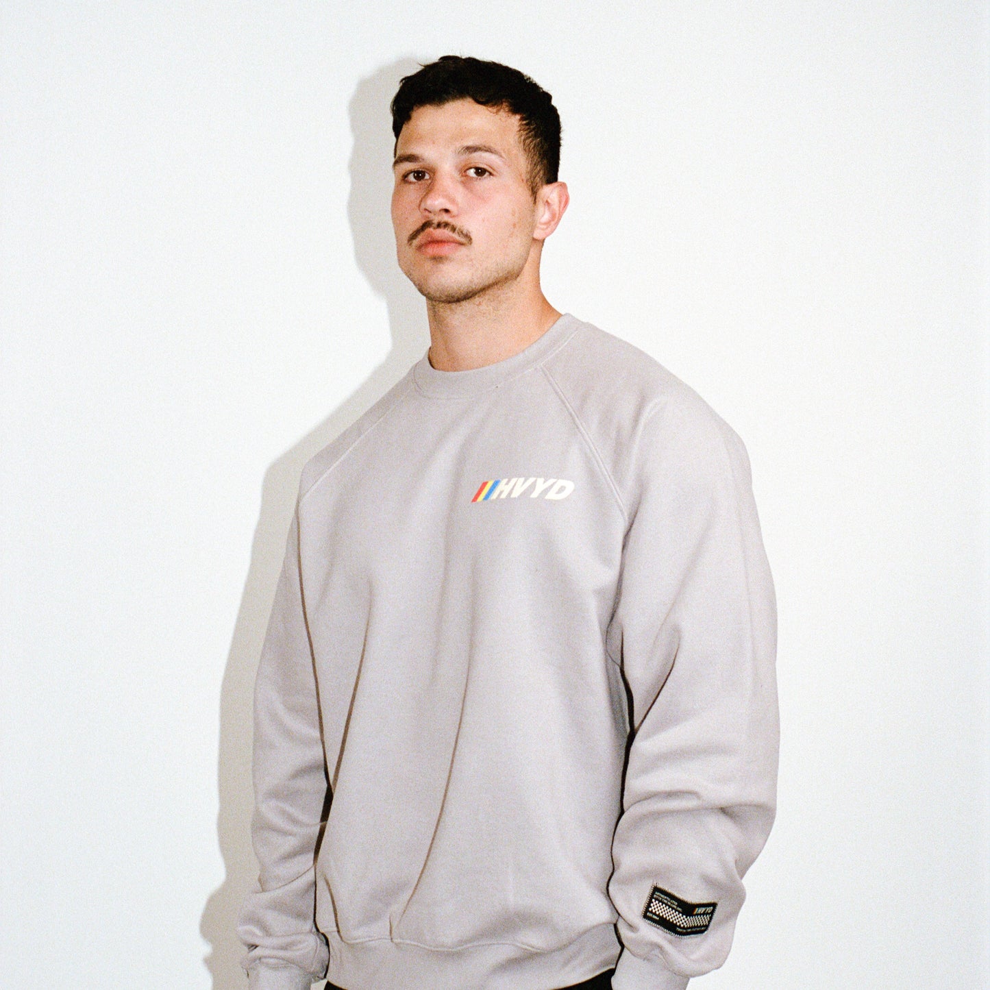 002 HVYD Race Crewneck — Ash