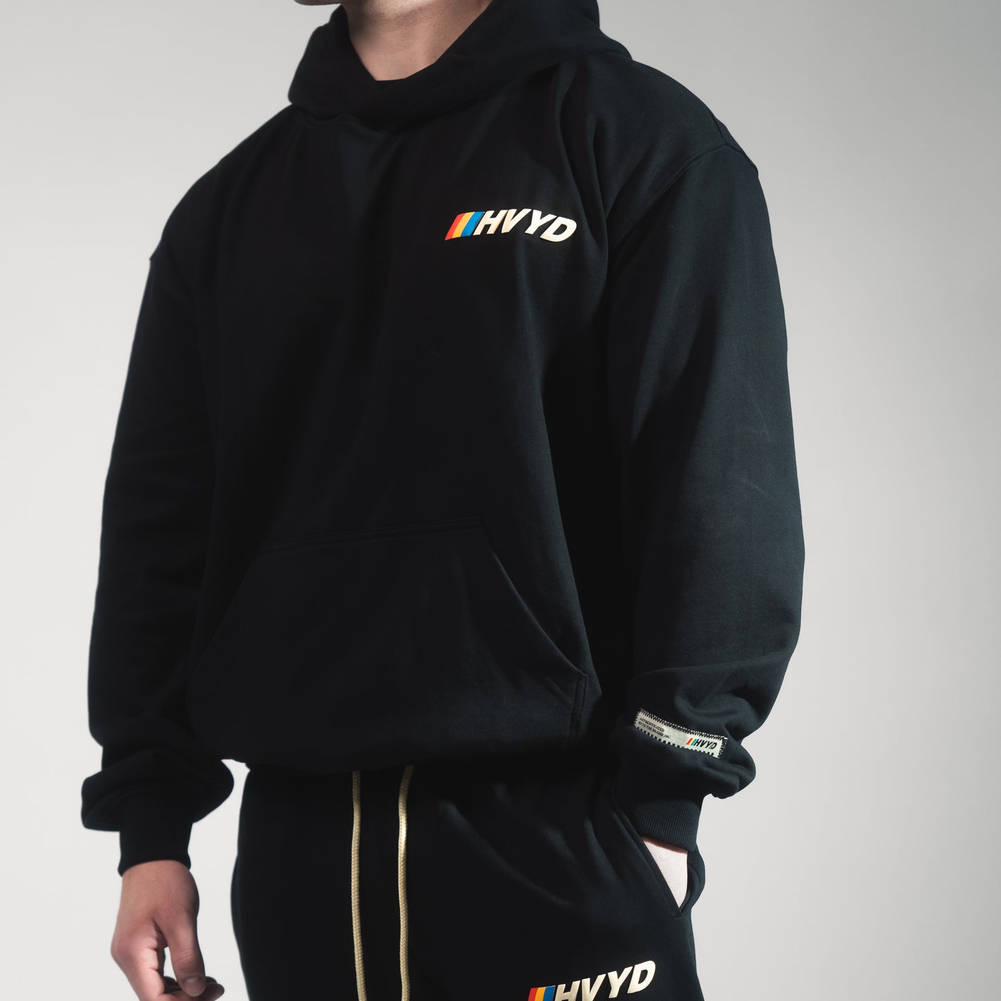 001 HVYD Race Hoodie — Jet Black