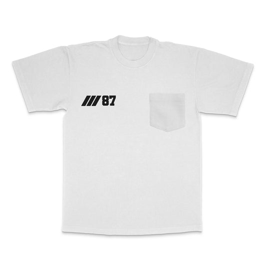 001 HVYD ///87 Pocket T-Shirt — White + Black