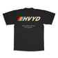 002 HVYD Race T-Shirt — Washed Black