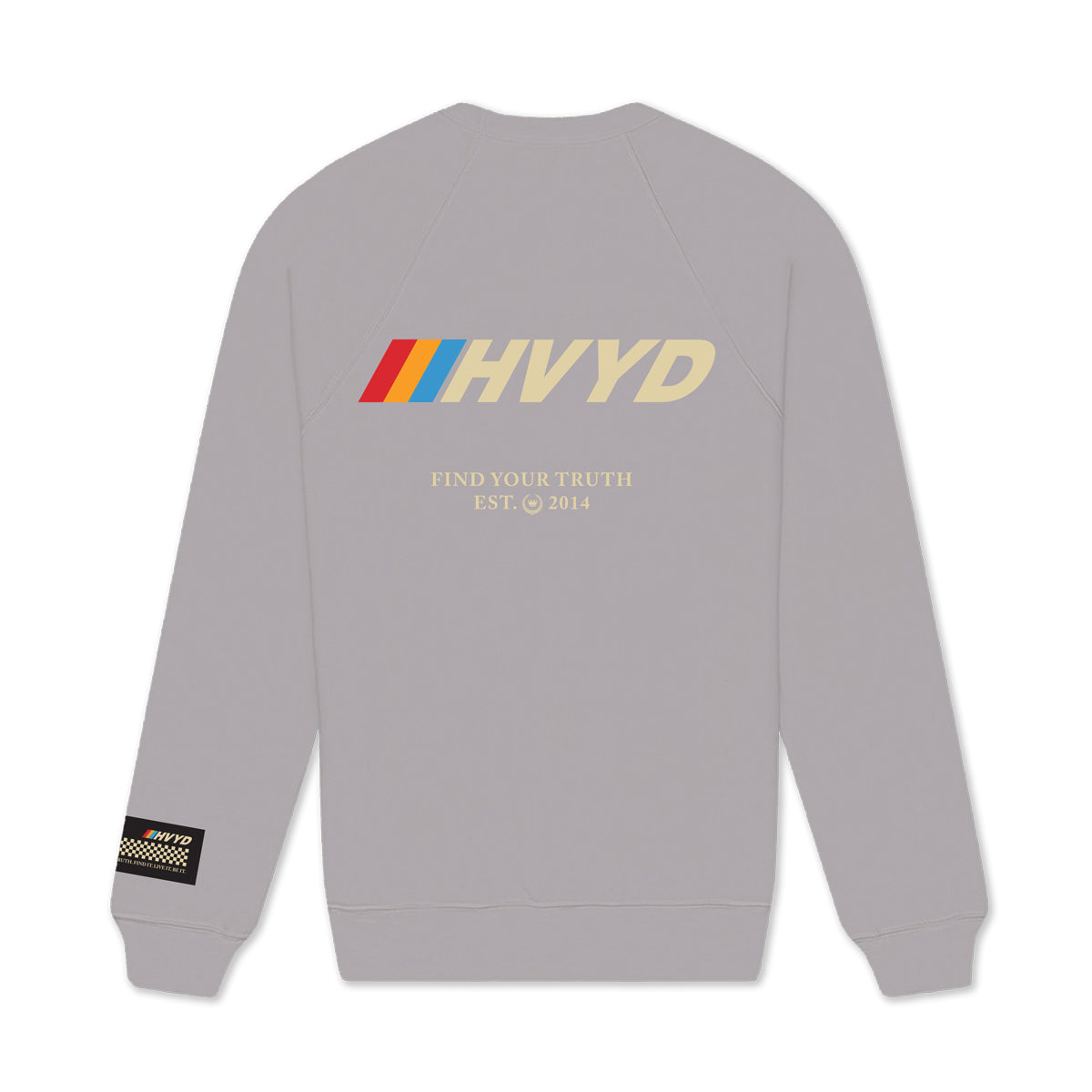 002 HVYD Race Crewneck — Ash