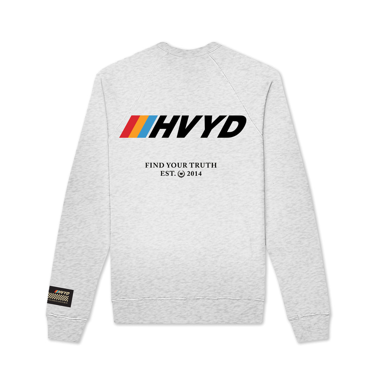 002 HVYD Race Crewneck — Heather Grey