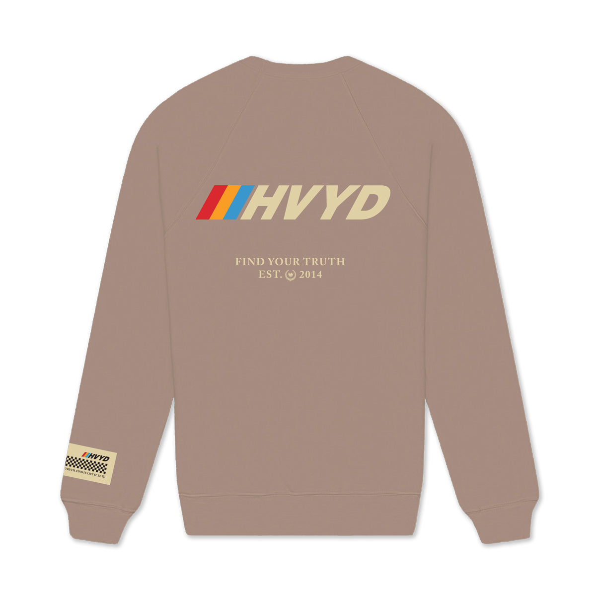 004 HVYD Race Fleece Crewneck — Mushroom