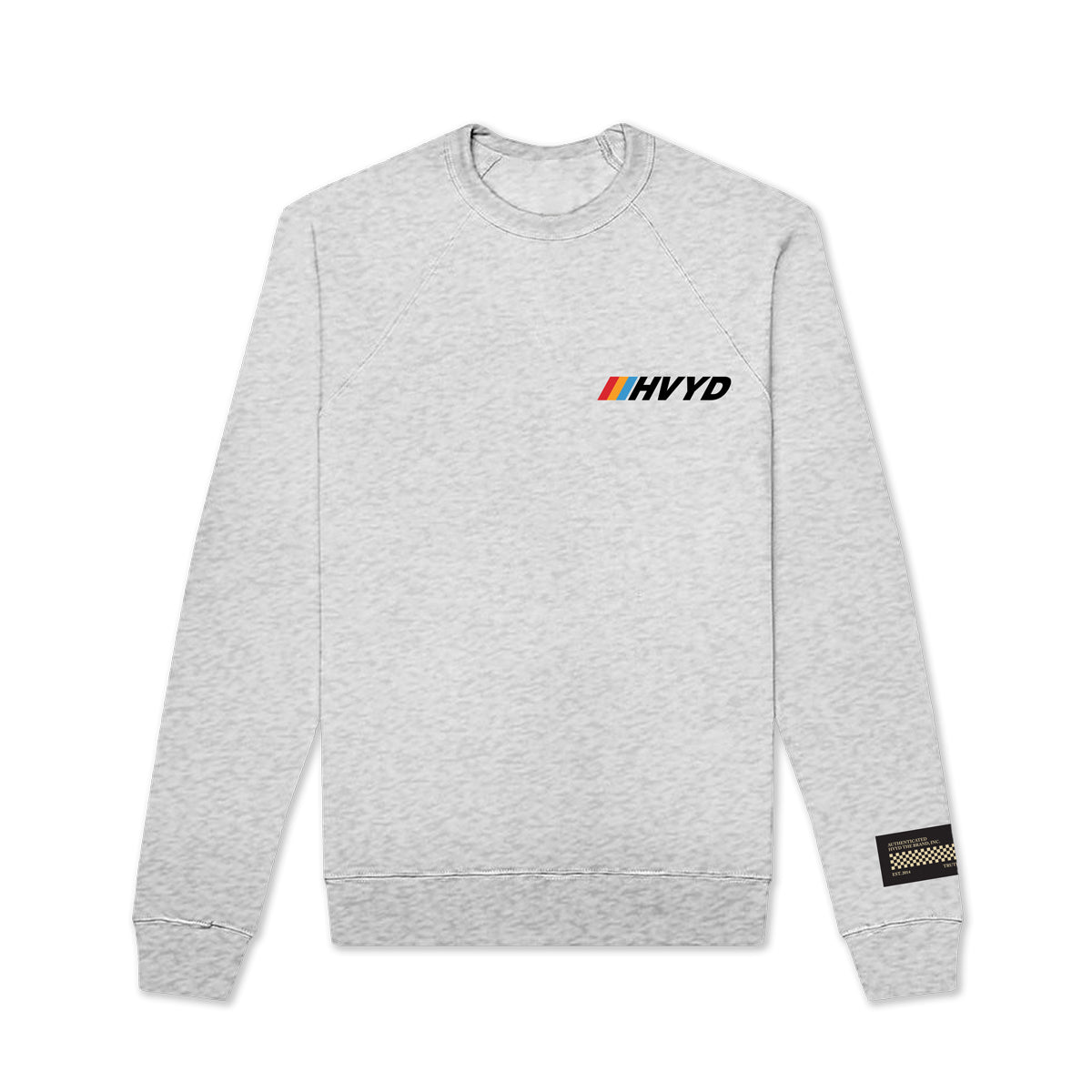 002 HVYD Race Crewneck — Heather Grey