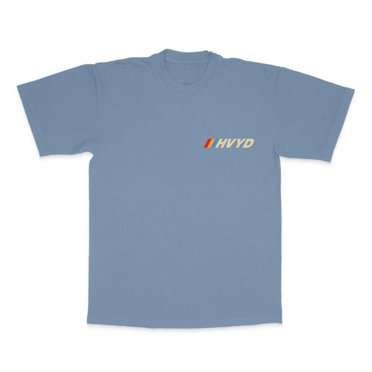 003 HVYD Race T-Shirt — Clear Blue