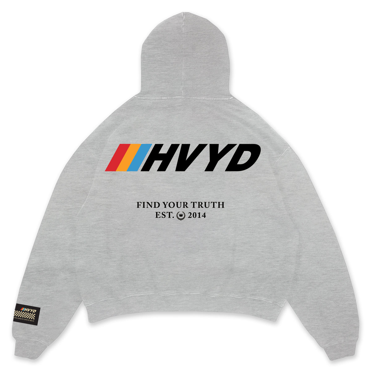 003 HVYD Race Fleece Hoodie — Heather Grey