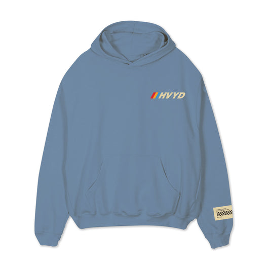 003 HVYD Race Terry Hoodie — Clear Blue