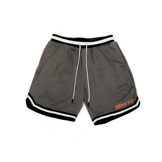 002 HVYD Premium Varsity Mesh Shorts — Ash