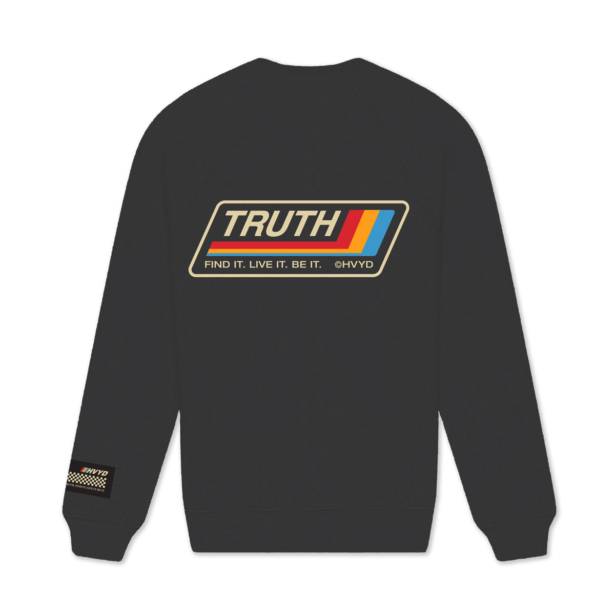 003 HVYD Truth Re-Edition Crewneck — Washed Black