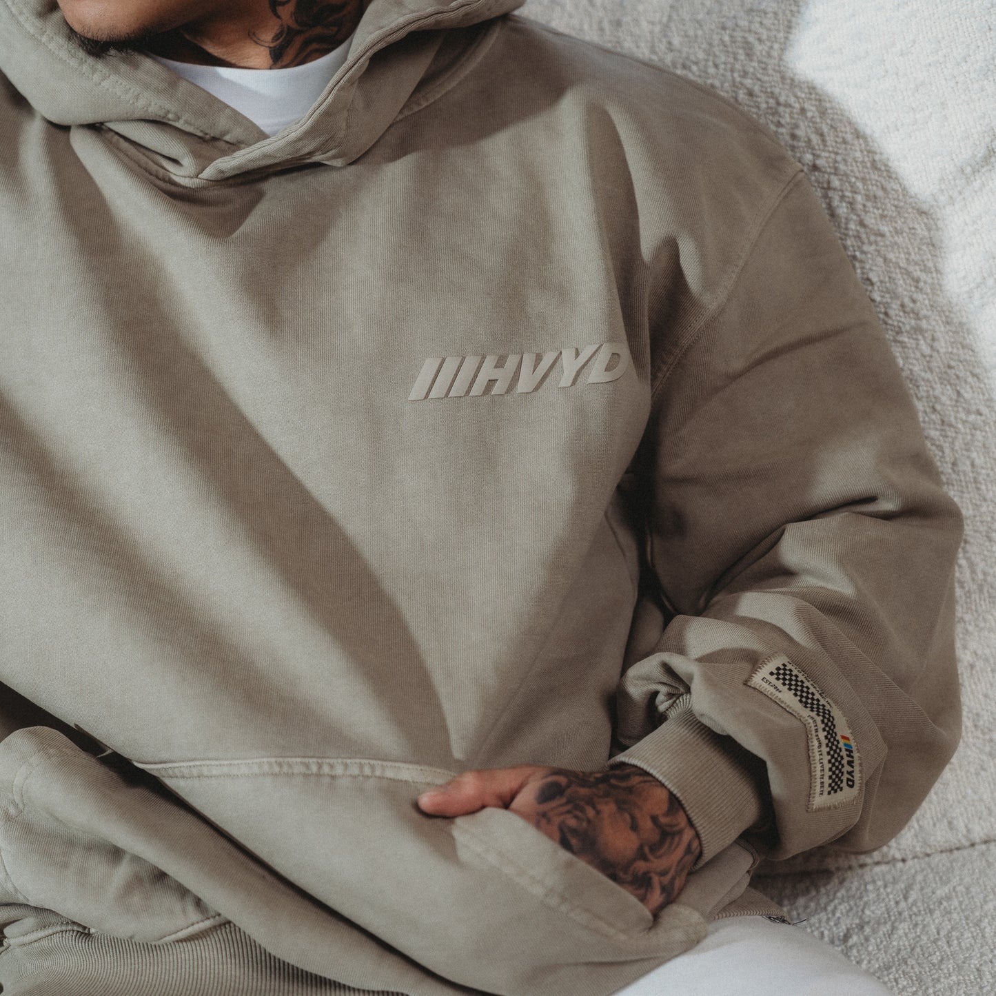 001 HVYD Truth Hoodie — Sand