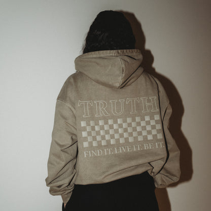 001 HVYD Truth Hoodie — Sand