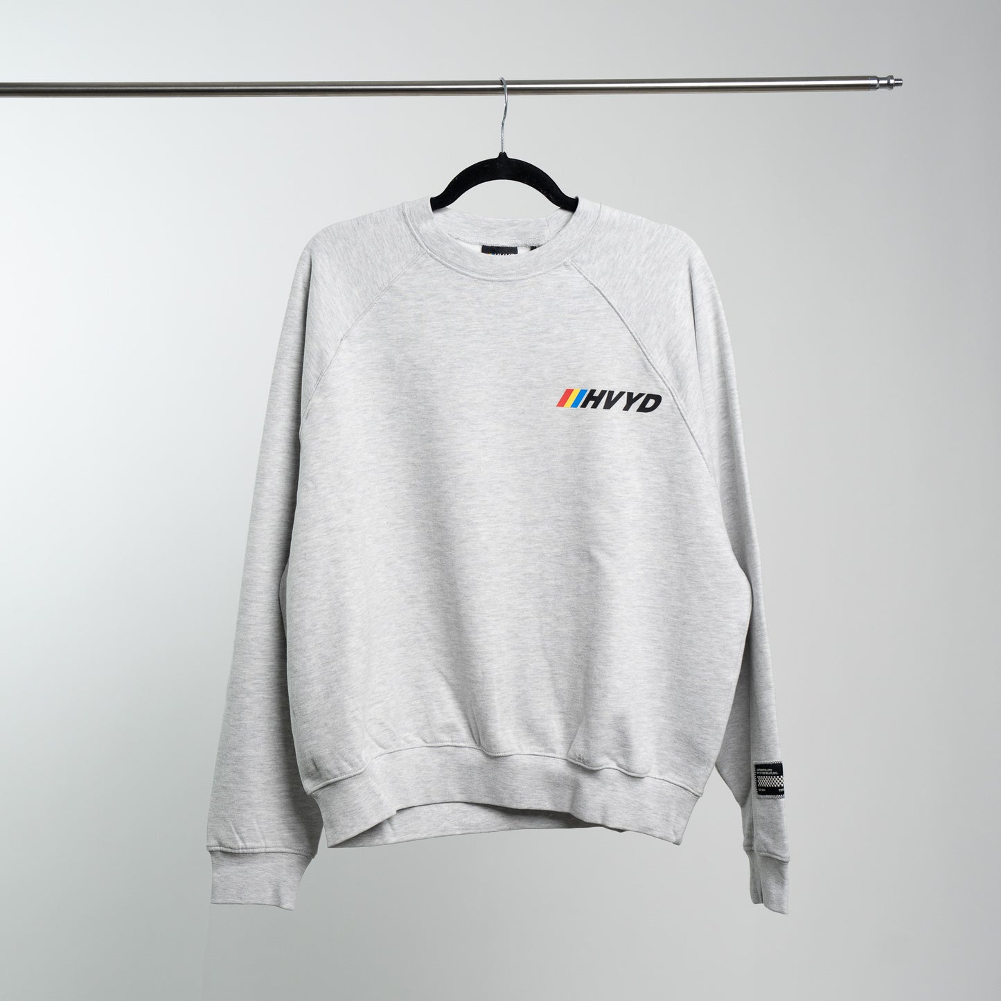 002 HVYD Race Crewneck — Heather Grey