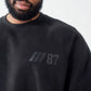 003 HVYD ///87 Fleece Crewneck — Washed Black