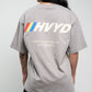 002 HVYD Race T-Shirt — Ash