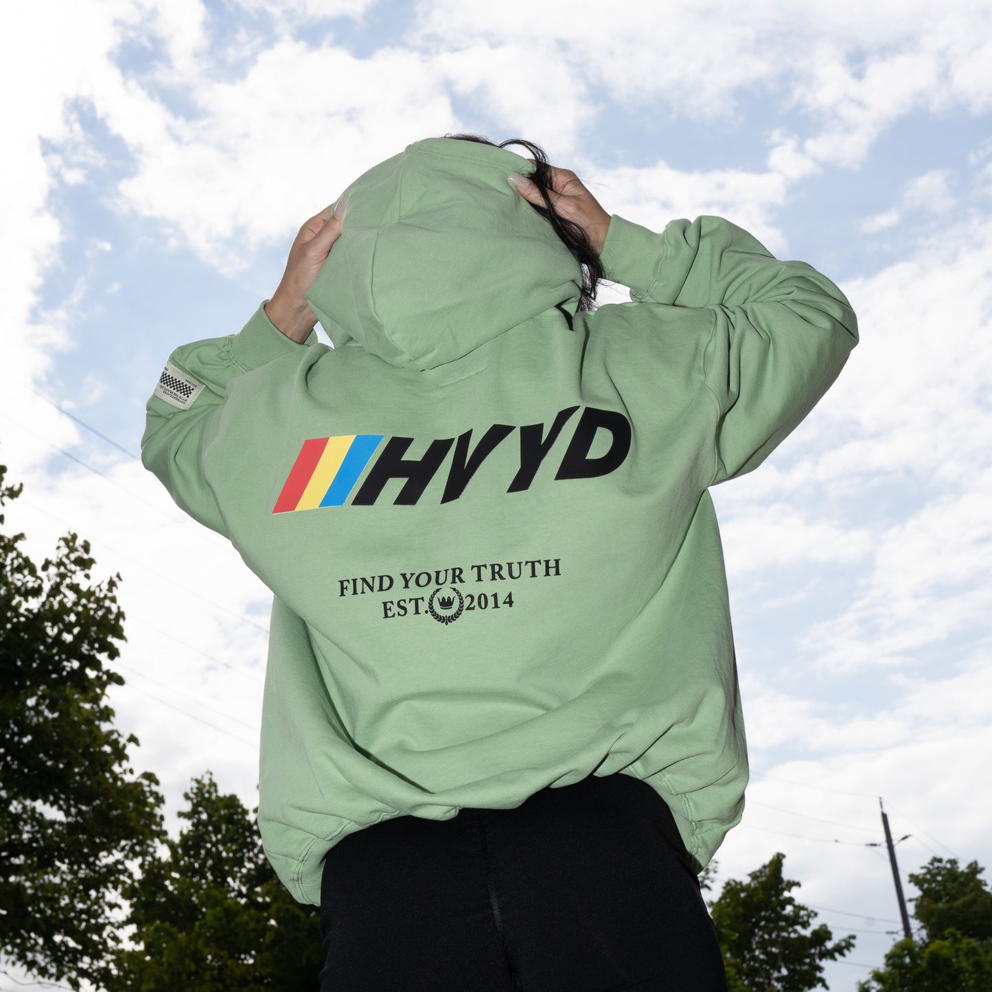 002 HVYD Race Hoodie — Lime