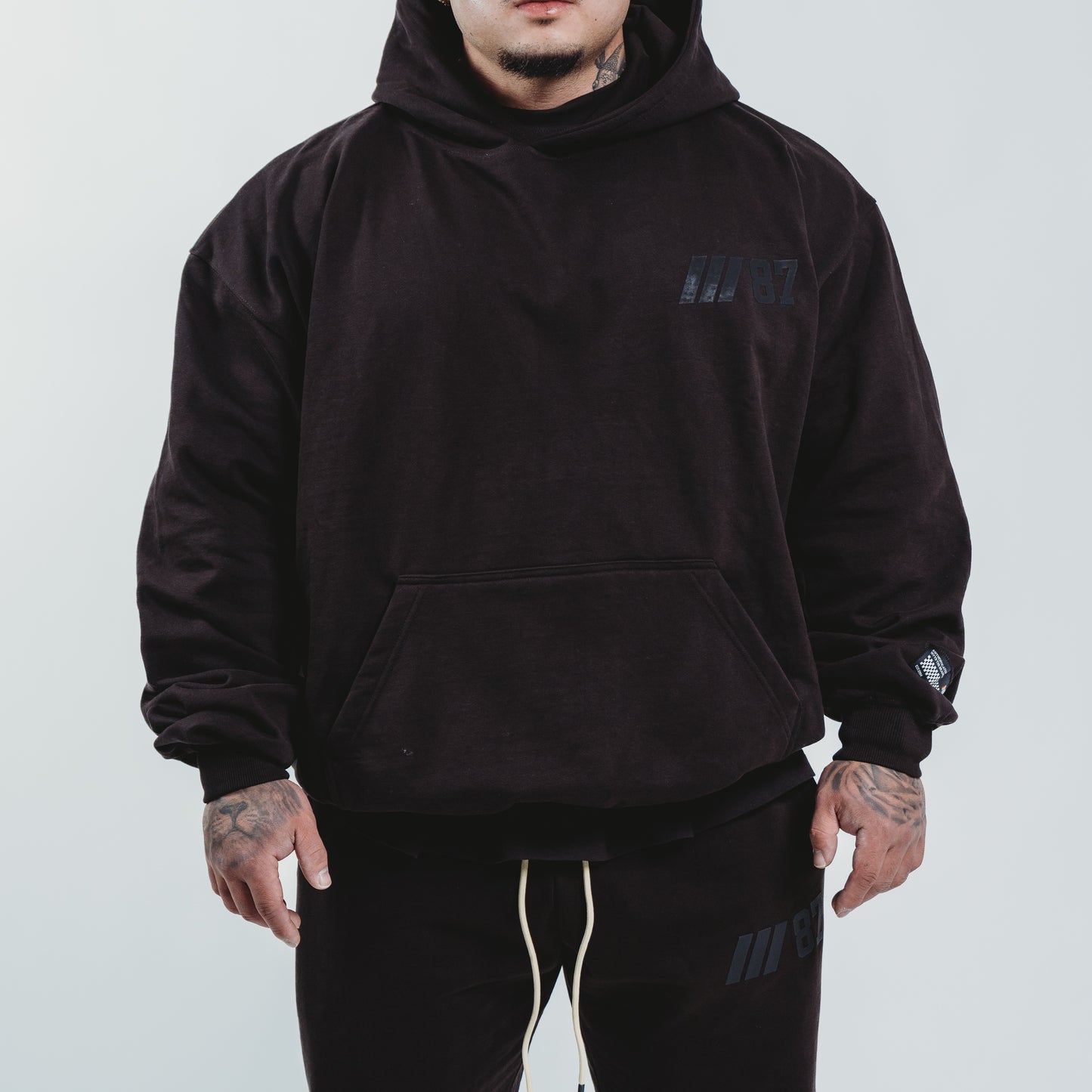 004 HVYD ///87 Terry Hoodie — Washed Black