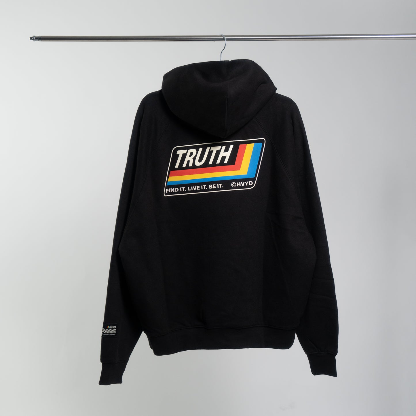 002 HVYD Truth Re-Edition Hoodie — Washed Black