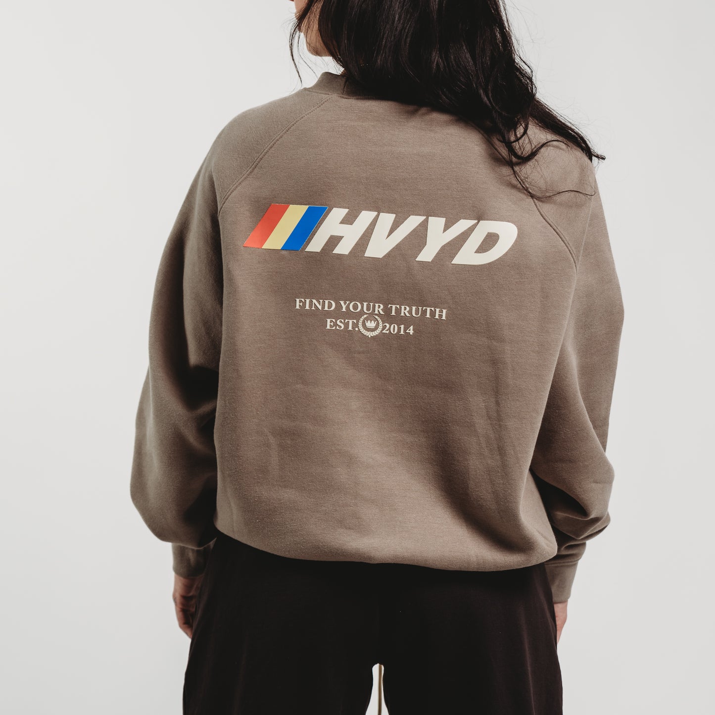 004 HVYD Race Fleece Crewneck — Mushroom