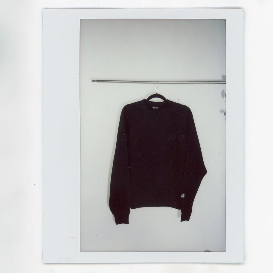 003 HVYD ///87 Fleece Crewneck — Washed Black