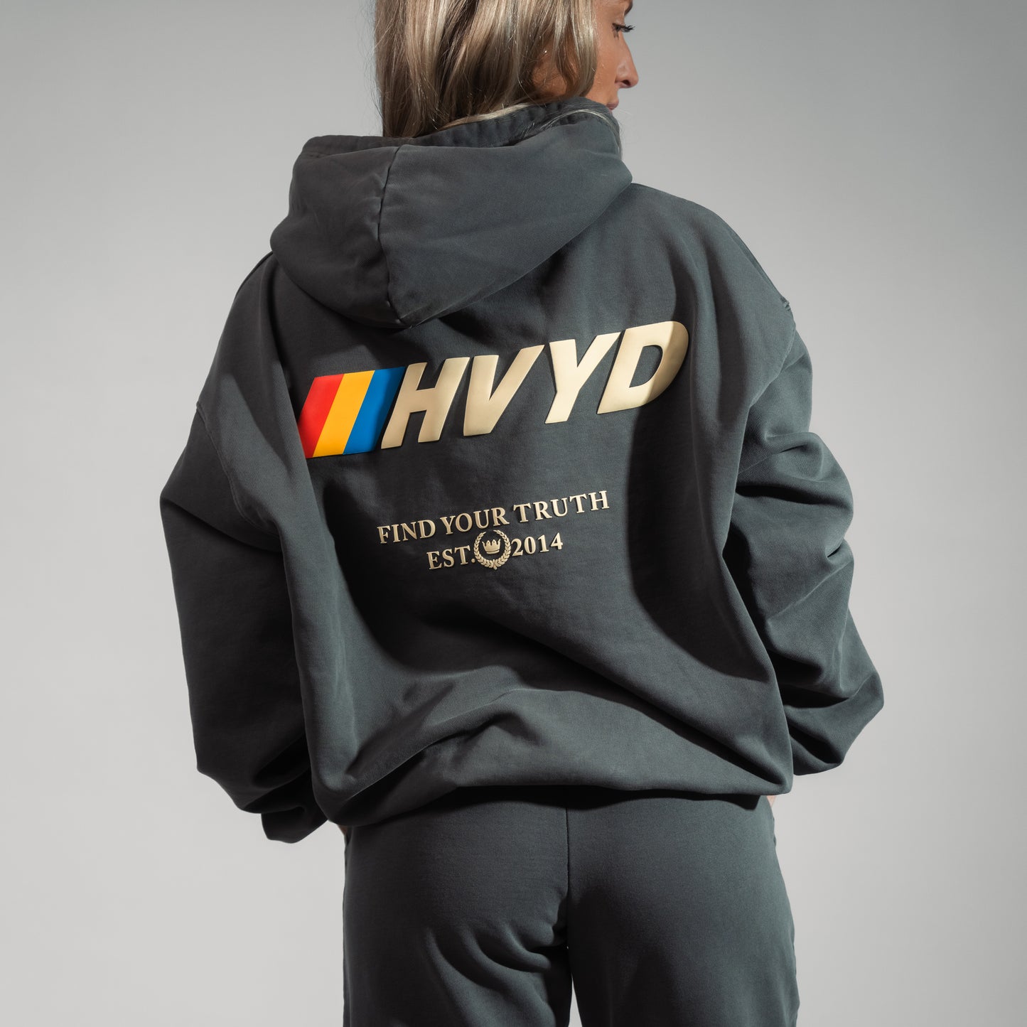 001 HVYD Race Hoodie — Vintage Grey