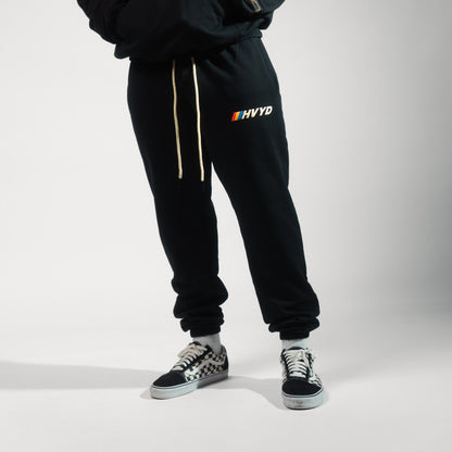 001 HVYD Race Sweatpants — Jet Black